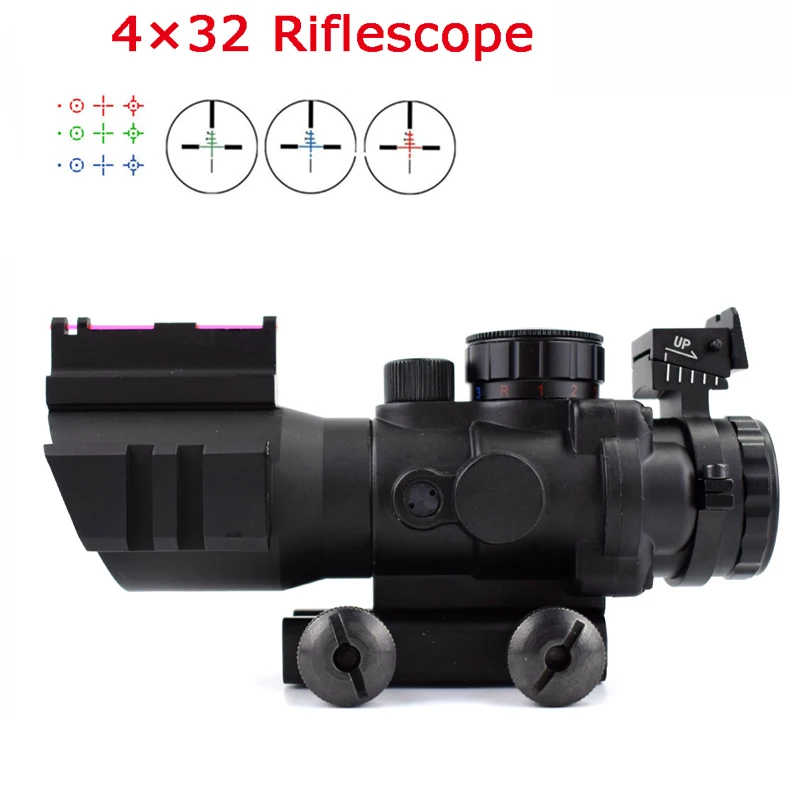 

Tactical 4X32 Reticle Sight Scope Hunting Riflescope Military Shooting Airsoft Rifle Optics Sight Scope 20mm Rail