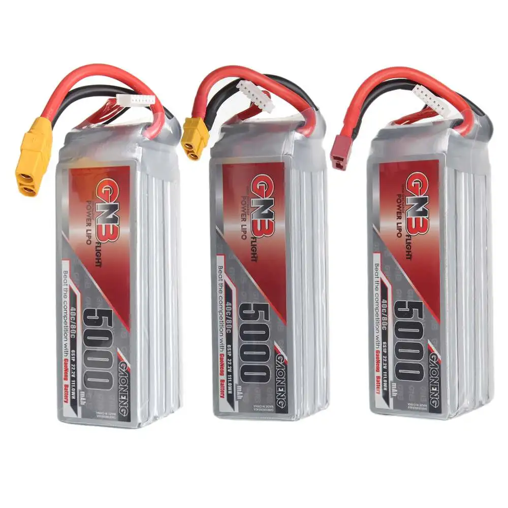 

JJRC & Gaoneng GNB 7,4/11,1/14,8/18,5/22,2 V 3000/5000mAh 40C 2/3/4/5/6S XT60/XT90/T разъем LiPo батарея FPV гоночный Дрон запасные части