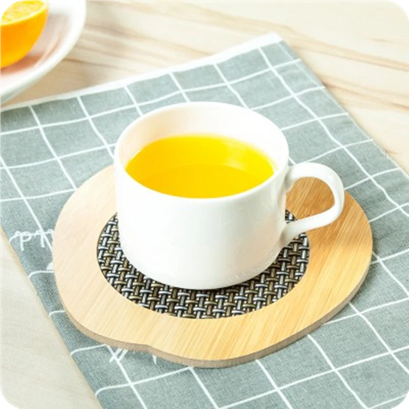 

1pcs eco-friendly bamboo and wood placemat anti-scalding mat creative coaster potholder bowl mat casserole dish mat S7