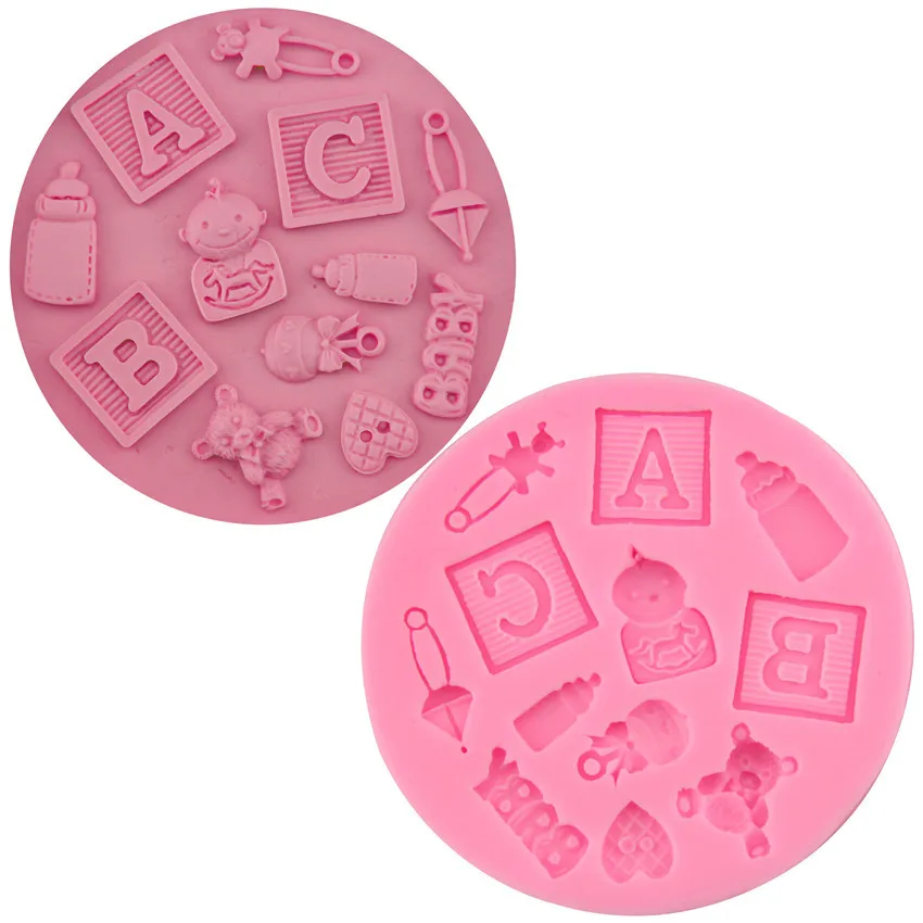 

Factory Price Baby Products Cake Mold DIY Silicone Fondant Baking Tool Chocolate Mold H1747