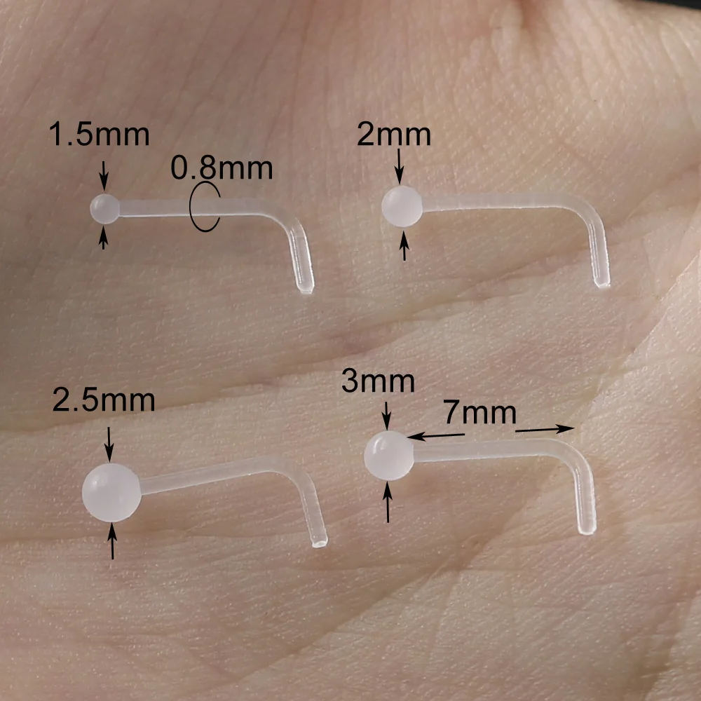 Пистолет 10 шт. акриловые бусины в стиле панк для пирсинга носа украшения губ