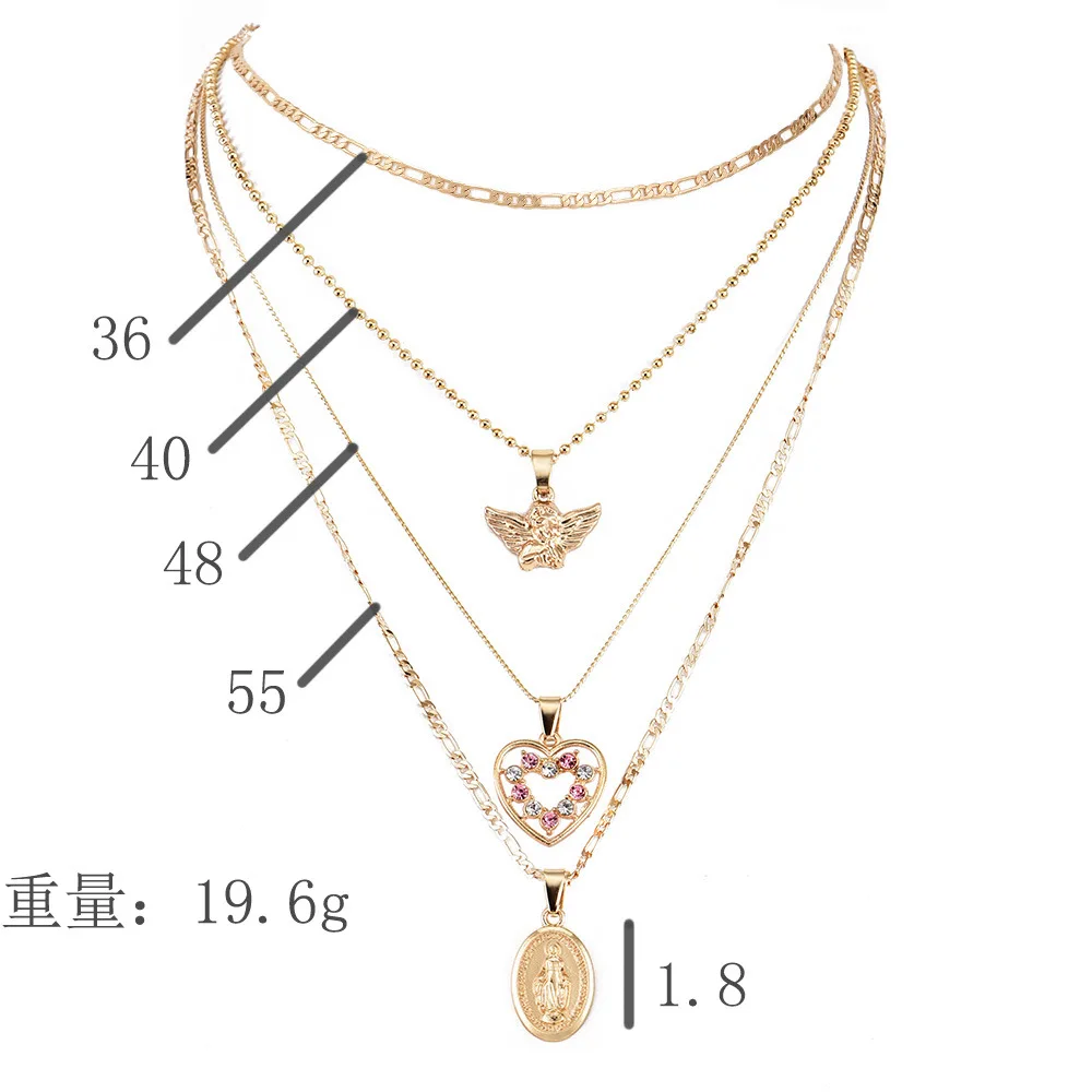 Колье для женщин с сердцем и кристаллом Роза кружевной воротник ключицей