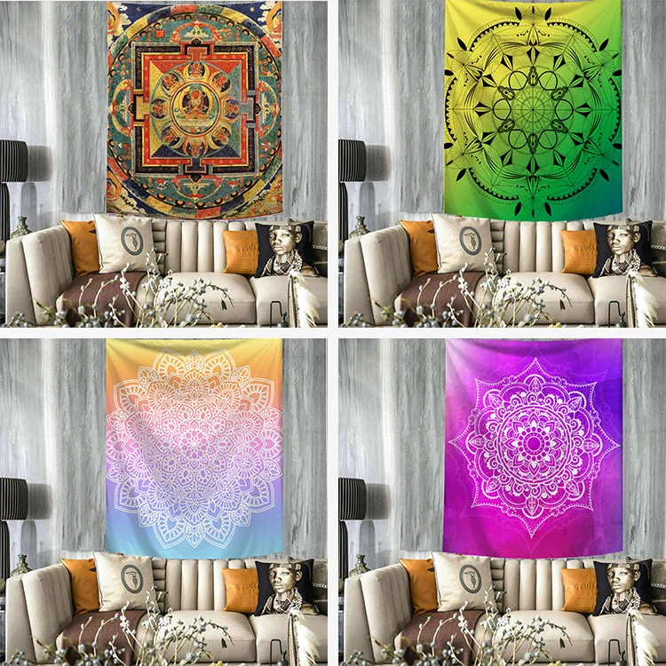 Индийский хиппи богемный гобелен с мандалой настенное пляжное полотенце