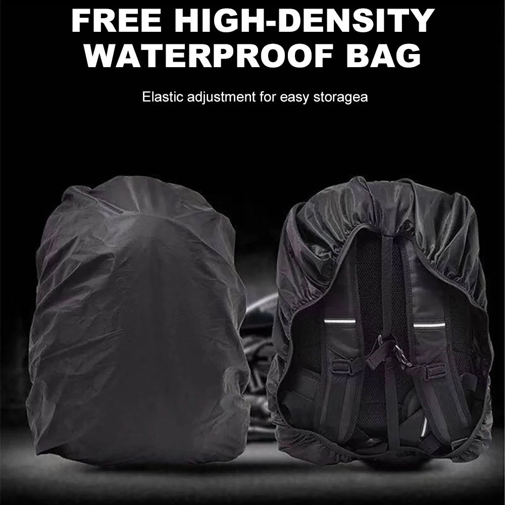 

Carbon Fiber Motorcycle Rear Seat Bag Waterproof Reflective Motorcycle Backpack Motorbike Luggage Tail Bag Moto Riding Bag EVA