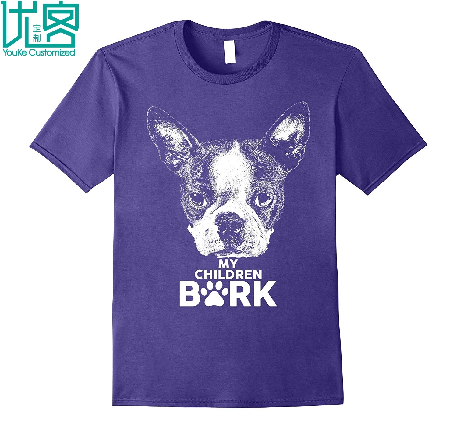 Boston Terrier My Children Bark Dog/футболка с короткими рукавами Уникальные повседневные