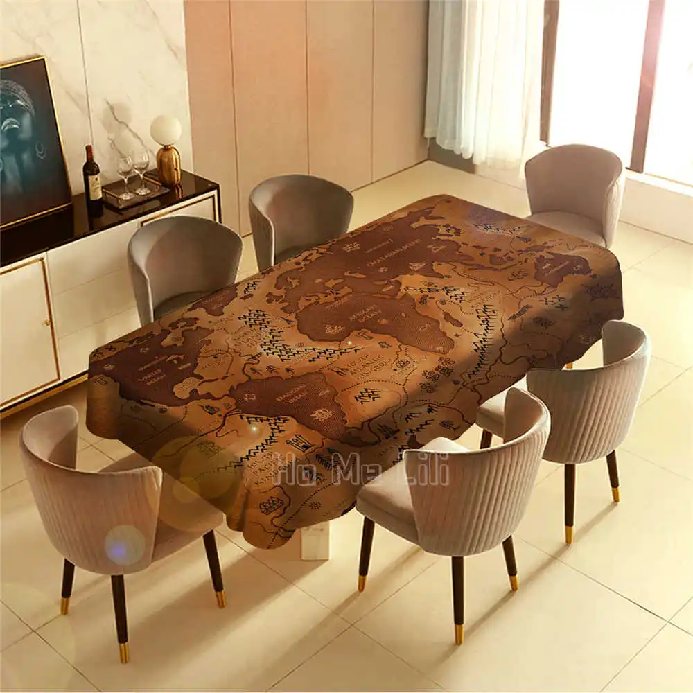 

Treasure Map Brain Research Barbecue Picnic Home Party Table Cloth