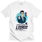 Классическая новинка Hunter X футболка с изображением охотника, хлопковая футболка с коротким рукавом, уличная одежда, Аниме Манга, футболка Leorio, Радужный Топ