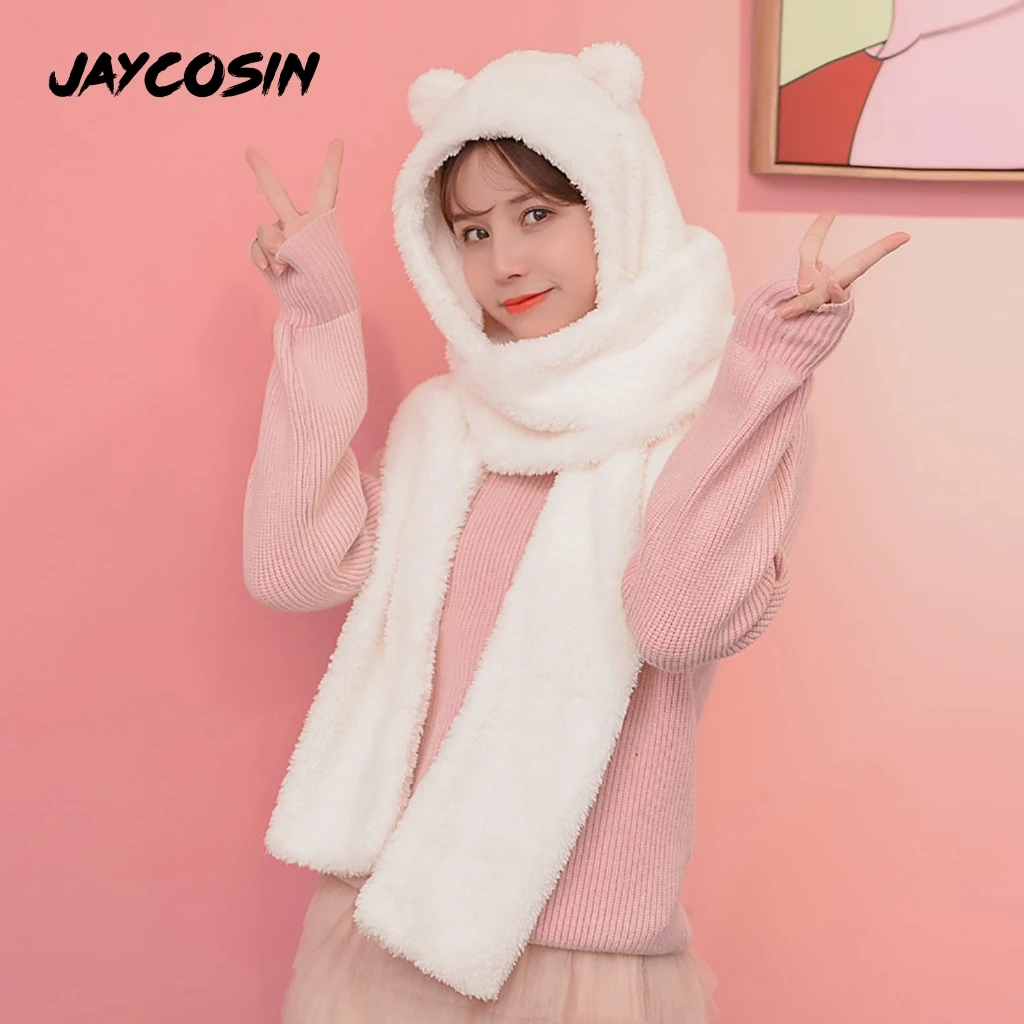 JAYCOSIN новинка 2019 Женская однотонная теплая вязаная шерстяная шапка зимняя