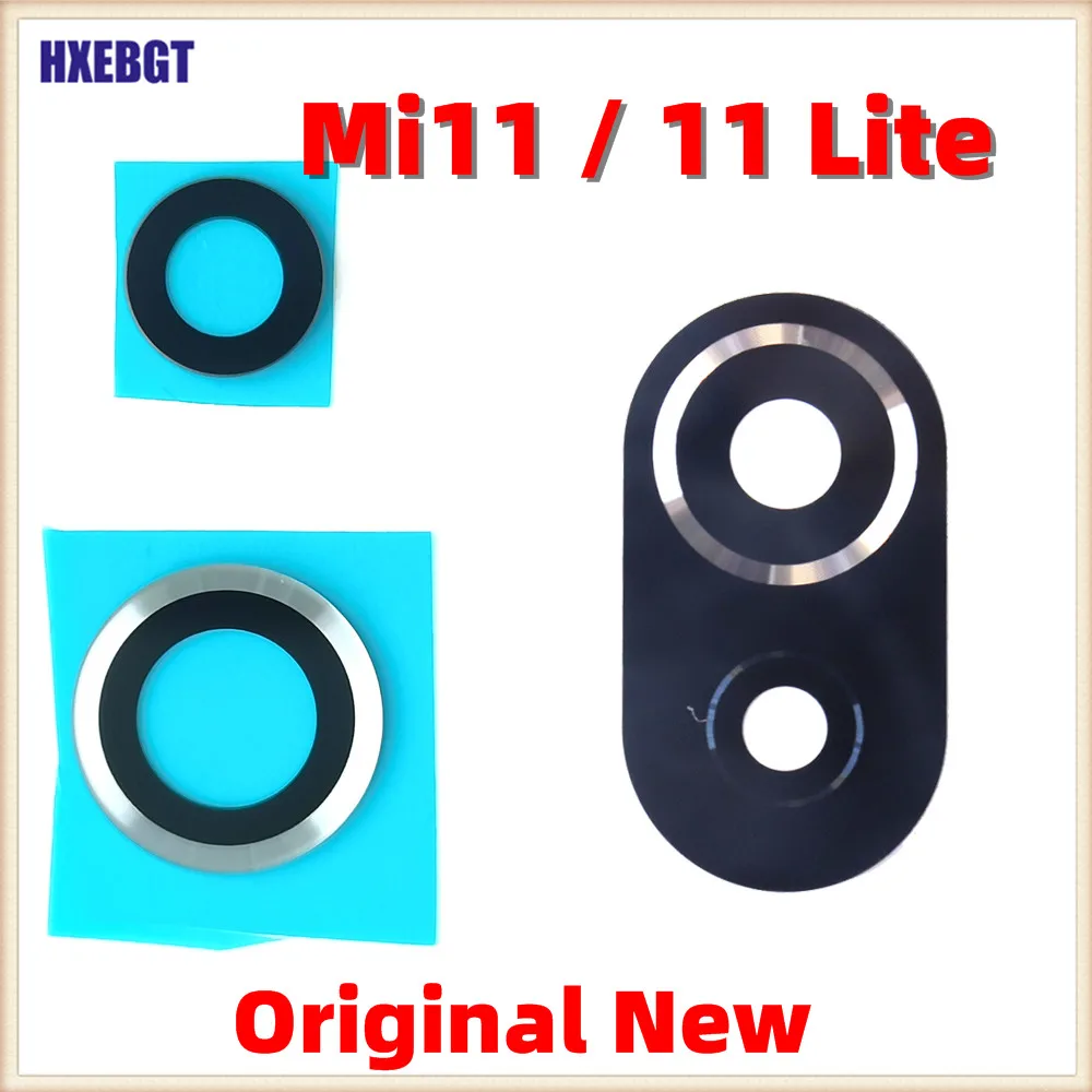Оригинальный новый стеклянный объектив для камеры Xiaomi Mi 11 Mi11 Lite + клейкая