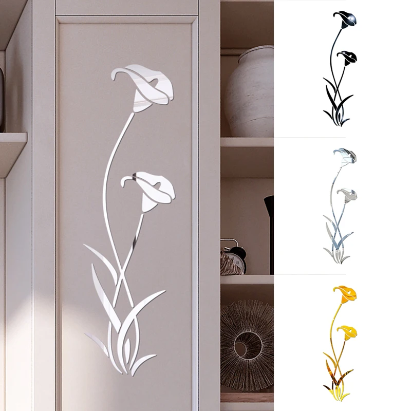 Съемное 3D акриловое зеркало DIY домашняя Наклейка на стену виниловые наклейки