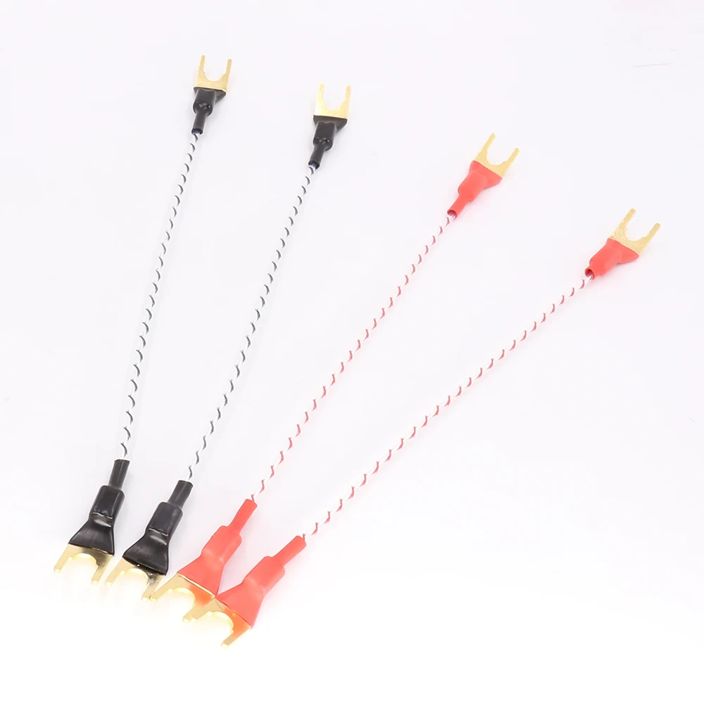 Комплект/4 шт. Hi End аудио кабель для динамика джампер 15 см колонки с серебряным