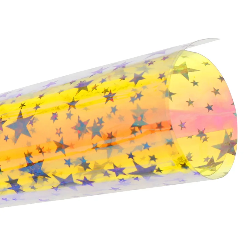 Цветная блестящая Лазерная пленка прозрачные наклейки ювелирные изделия бумага