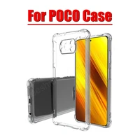 shockproof silicone is suitable for xiaomi poco x3 m3 c3 pro transparent case poco f1 x3 m3 f3 f2 x3 pro protective cover