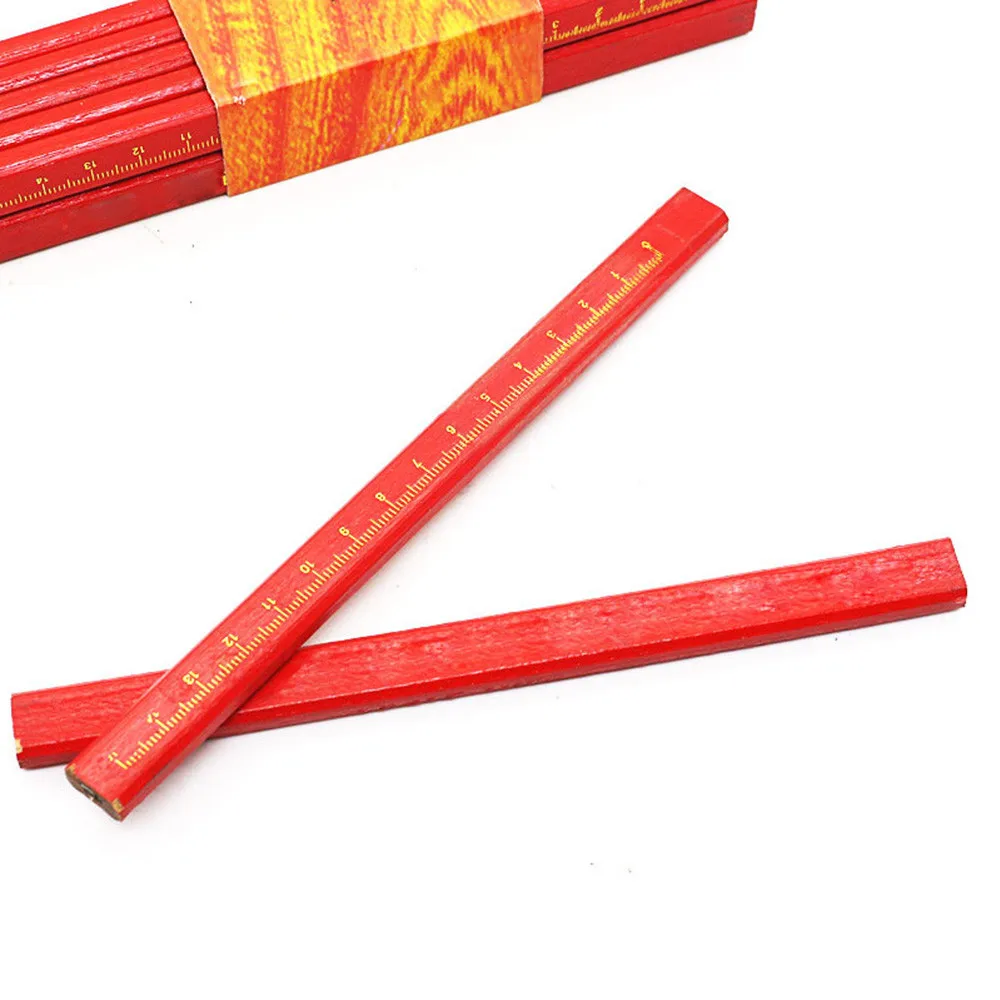 

12/24pcs Carpenters Pencil Black Lead For DIY Builders Joiners Wood Working Construction Marking Tools