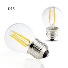 Антикварсветодиодный Светодиодная лампа E27 в стиле ретро, 220 В, 4 Вт, 8 Вт, 12 Вт, 16 Вт, Светодиодная лампа накаливания G45 со стеклянным шариком, Светодиодная лампа накаливания, светильник каливания