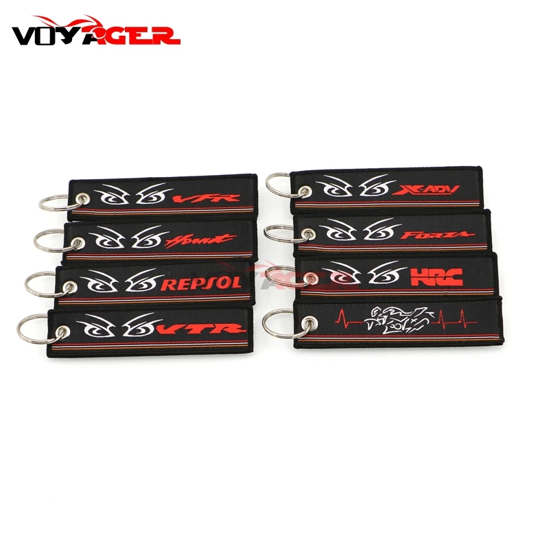 Коллекция с вышивкой мотоцикла брелок для Honda Hornet VFR HRC X-ADV REPSOL VTR FORZA series кольцо