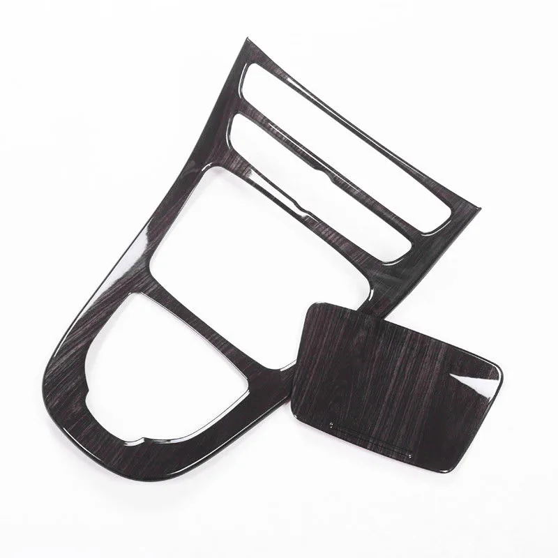 

Wood Trim 2pcs/Set Cover Grain Console Gear For Mercedes Benz E-Class Fit 2016-17