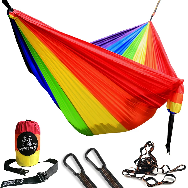 

Outdoor Leisure Portable Rainbow Hammocks Ultralight Camping Hammock