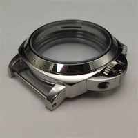 44mm watch case polished 316 stainless steel mineral glass shell cover for eta 64976498 for st36 movement accessories