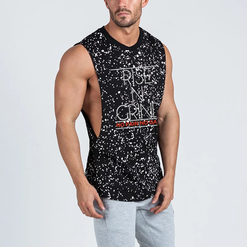 Muscleguys Brand Fashion Clothing Fitness Drop Armhole Tank Top Men Gym Bodybuilding Singlets Sleeveless Shirt Workout Vest