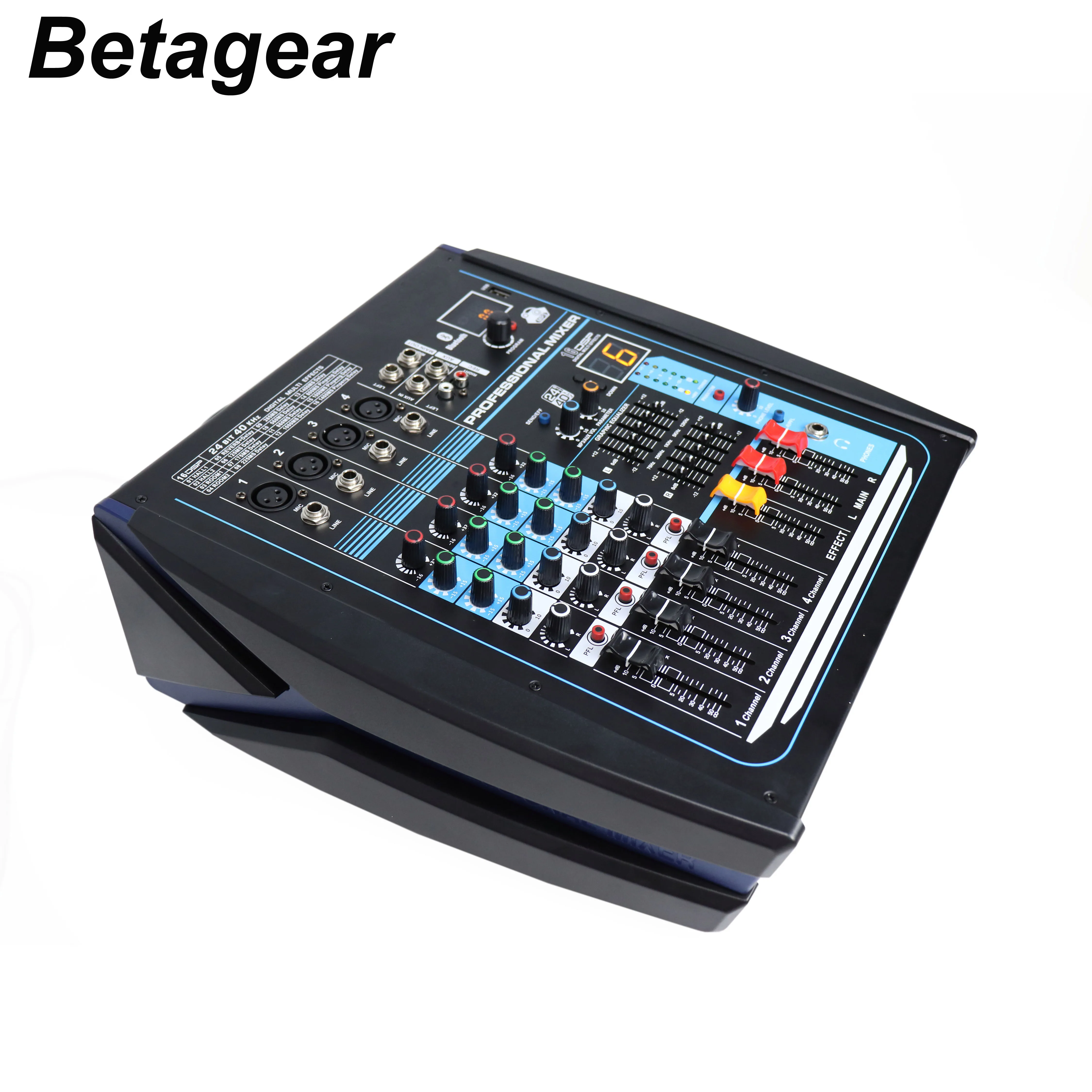 Betagear QS-4 DJ микшер bluetooth микшерный пульт 4-канальный усилитель микшер мощный звук Профессиональный консольный микшер для dj сценического аудио
