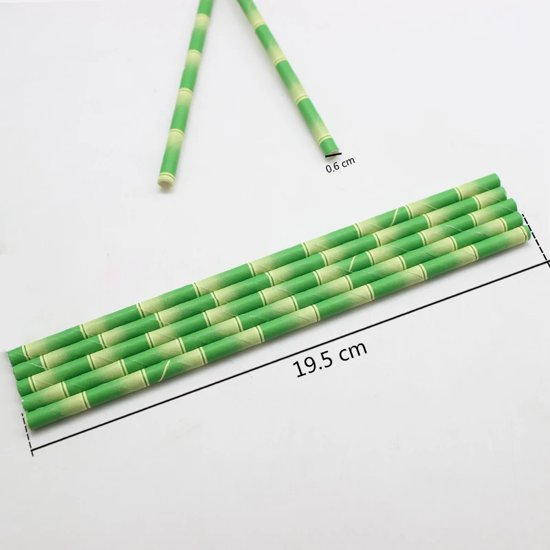Экологически чистые Зеленые Бамбуковые стеклянные соломинки 25 шт. детское