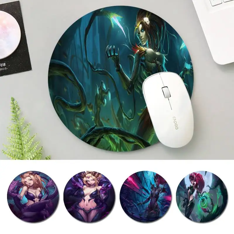 

Cartoon LOL Zyra office Pad Round Pads Family Laptop Gamer Rubber Mouse Mat MousePad Desk Gaming Mousepad Cup Mat