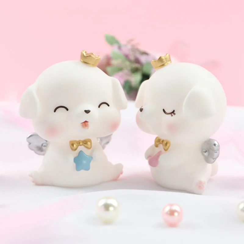 

Cute Car Mini Resin Animal Miniatures Lovely Lucky Dog Doll Figures Toy Creative Handicraft Ornaments Home Decoration Crafts