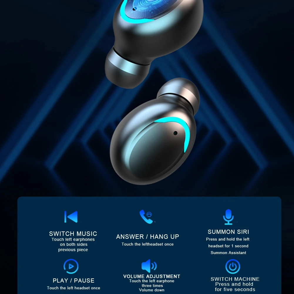 Беспроводные Bluetooth наушники вкладыши с зарядным устройством|Наушники и