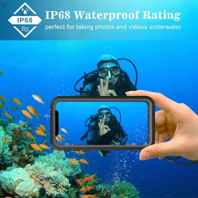 IP68 Водонепроницаемый чехол для iPhone 11 Pro Max на iPhone 11Pro водонепроницаемый чехол для дайвинга 360 Защита iPhone11