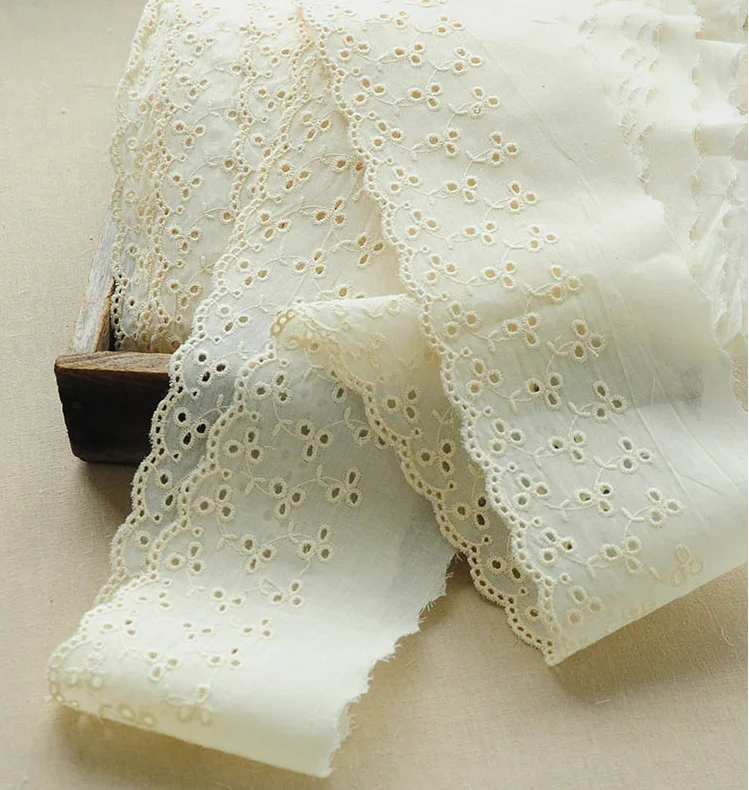 2 метров в виде цветка из хлопковой ткани кружевная лента бежевые хлопковые