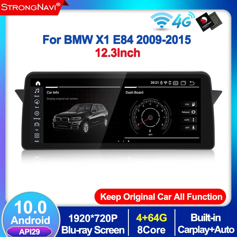 

12,3 дюймовый 1920*720 Android 10,0 автомобильный DVD мультимедийный плеер для BMW X1 E84 2009 ~ 2015 iDrive Радио стерео аудио GPS навигация 4 + 64G