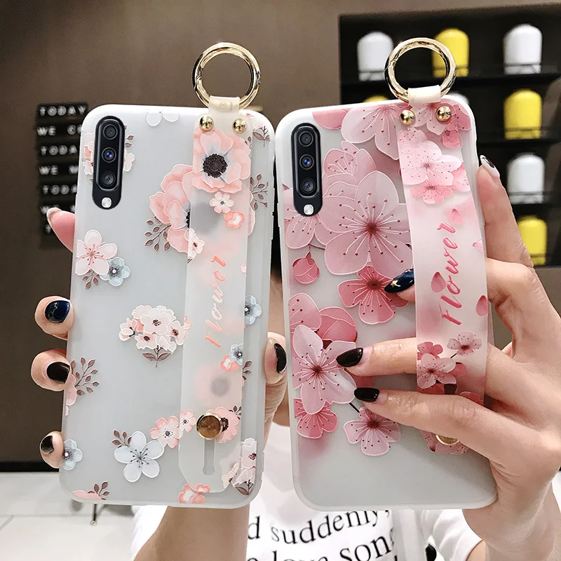 SoCouple ремешок чехол для samsung Galaxy S9 S8 S10 плюс S10e Note 8, 9, 10, плюс A40 A50 A70 A20 A10 A30 чехол для телефона из ТПУ с принтом держатель чехол
