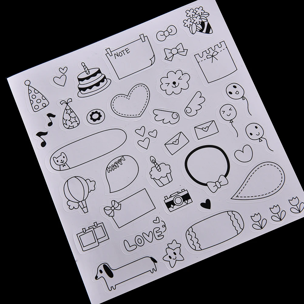 

calendar paper sticker DIY scrapbooking diary sticker kawaii stationery toy for kids 6 sheets/lot