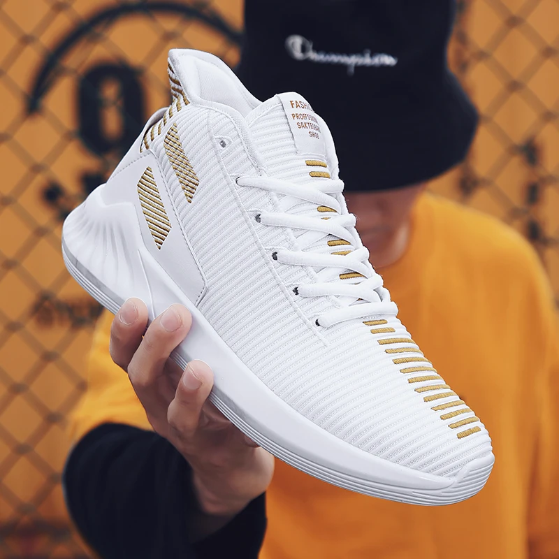 Мужская Баскетбольная обувь мужская спортивная с сеткой дышащие амортизирующие