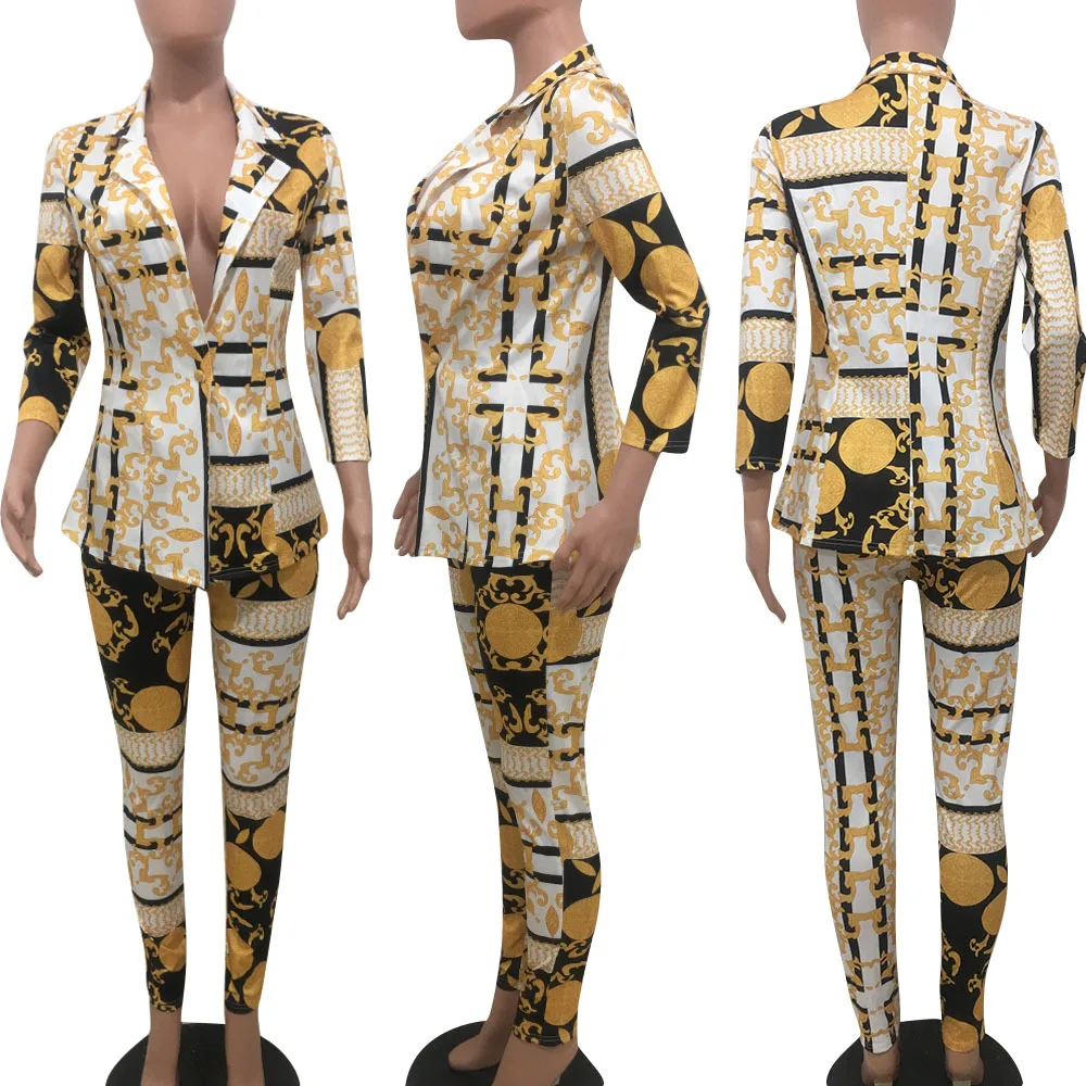 Женский комплект из двух предметов рубашки до щиколотки с геометрическим узором