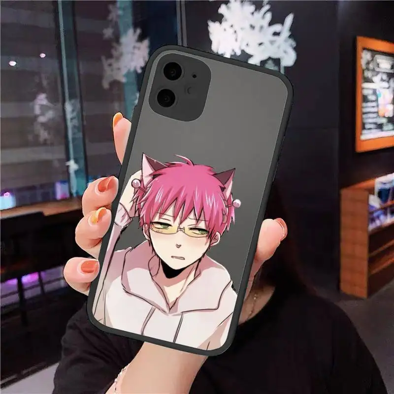 

Saiki Kusuo Phone Cases matte transparent For iphone 7 8 11 12 plus mini x xs xr pro max cover