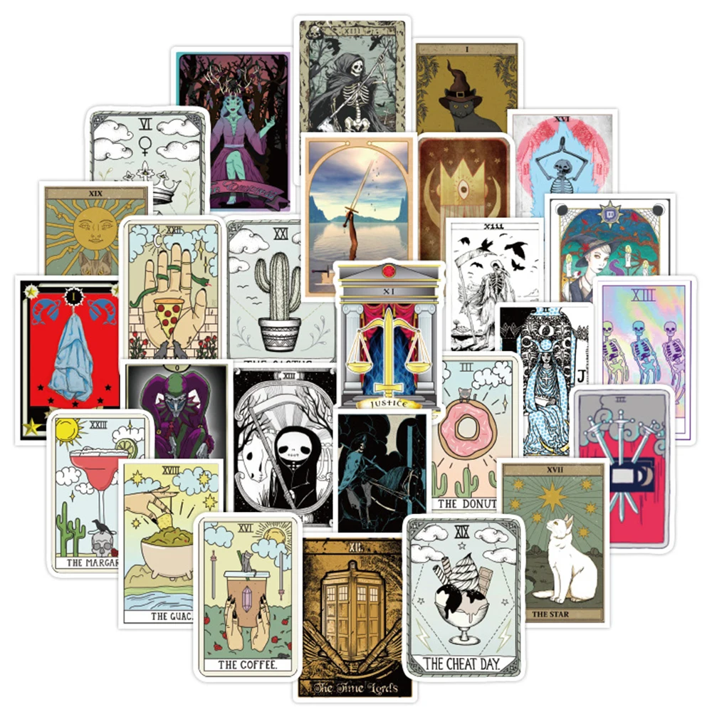 50 шт наклейки для карт таро гр