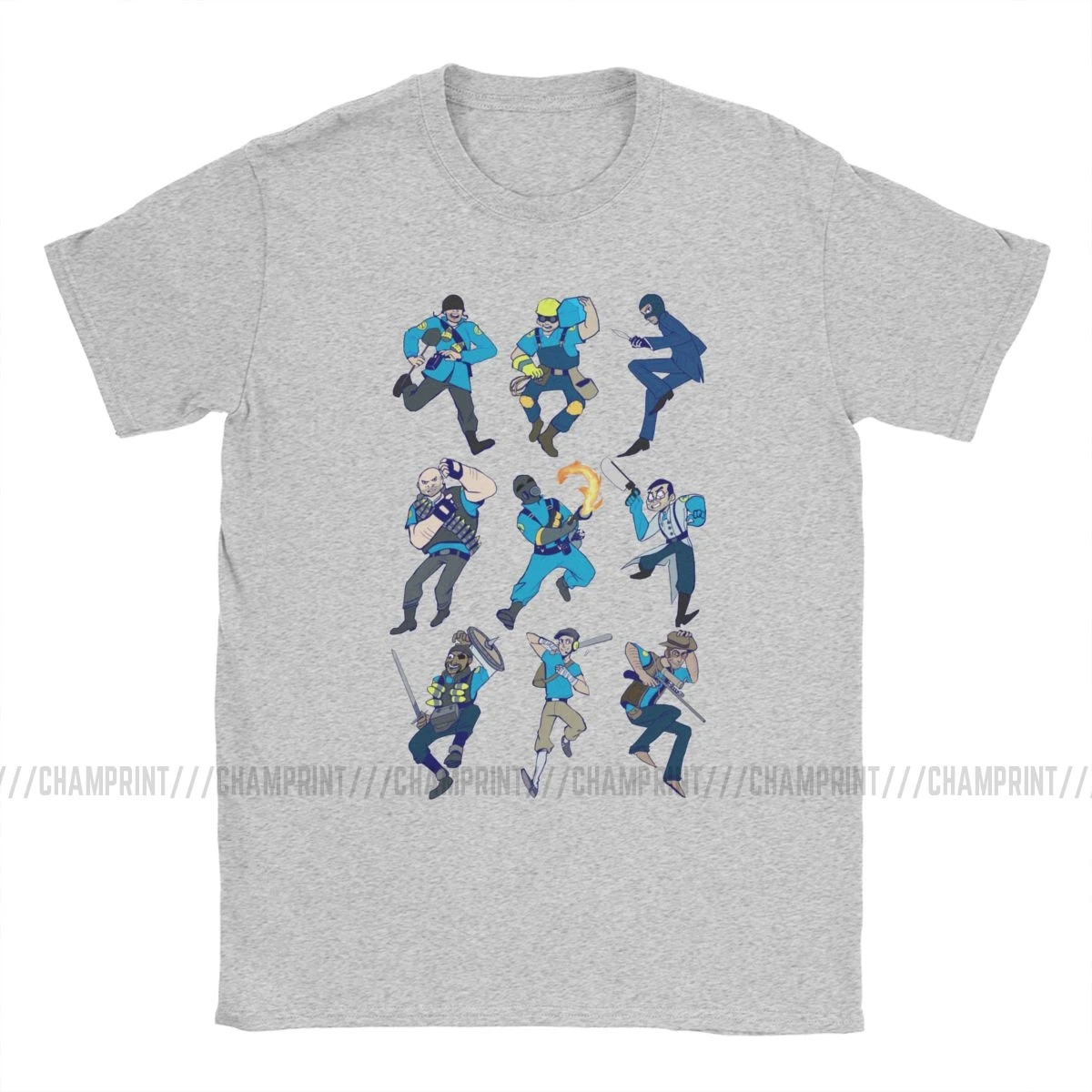 Men's Team Fortress 2 T Shirts TF2 Engineer Game Soldier Cotton Clothes Crazy Short Sleeve O Neck Tees Classic T-Shirts | Мужская