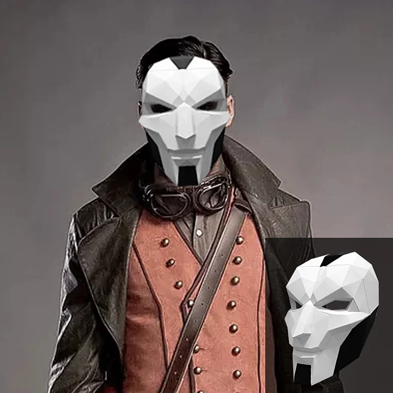 Khada Jhin лицевая маска Бумажная модель низкая поли 3D Бумага Ремесло Искусство