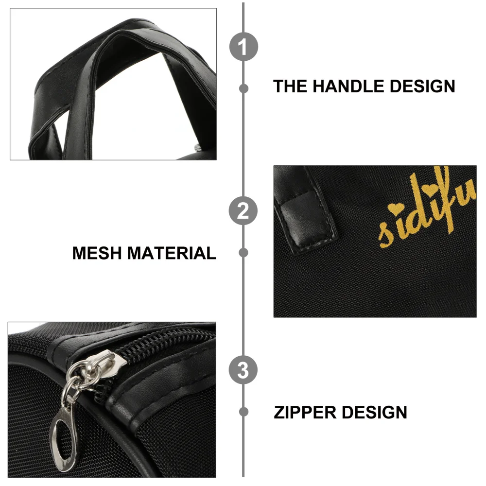 

1 Pc Fashionable Handbag Storage Pouch Makeup Bag Chic Toiletry Bag (Black)