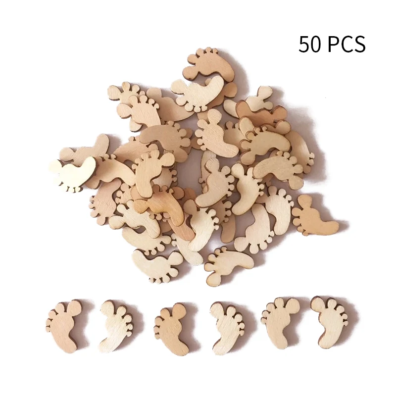 

50 шт., деревянные украшения для рукоделия
