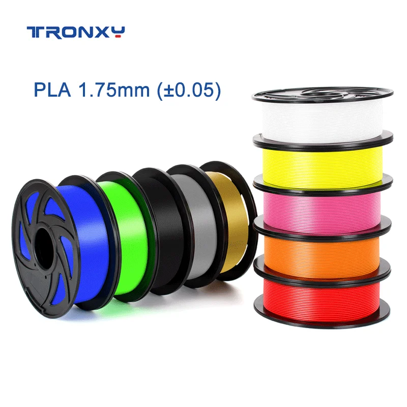 

New Tronxy 3D Printer Part PLA Filament 1kg Per Roll 2.2LBS 1.75mm pla Plastic Material for 3D Printing 3D Pen Colorful Optional
