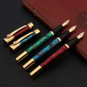 DIKAWEN Золотой Металл Подарочная авторучка Ледяной цветок зеленый красный синий матовый цвет Канцтовары офисные и школьные принадлежности