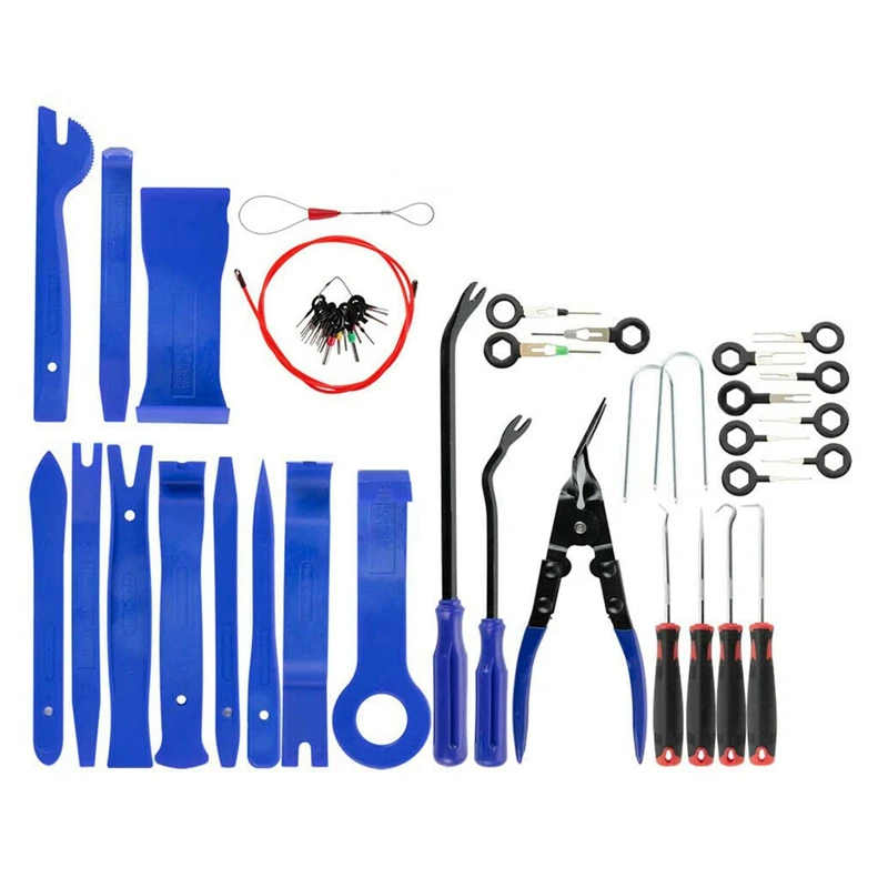 

Car Trim Removal Tool Kit Auto Pry Door Panel Dash Radio Fastener Tools Set 40Pc