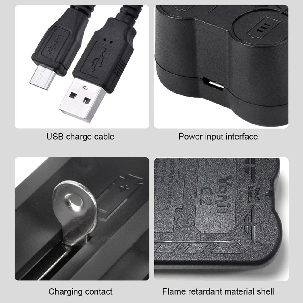 Зарядное устройство с 2 USB-разъемами 18650 26650 18350 32650 21700 26500 в | Электроника