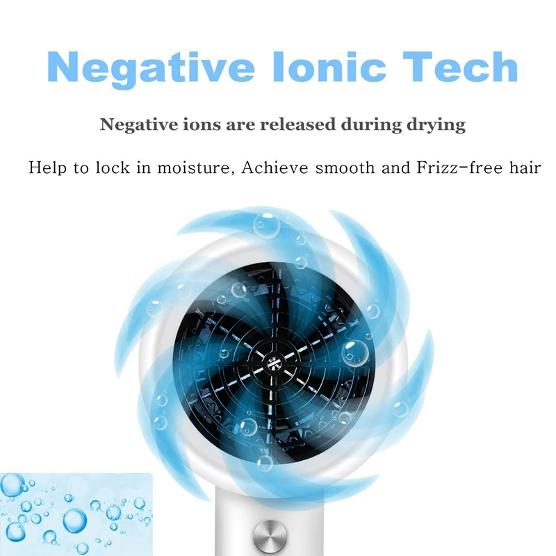 

Mute Hair Dryer Negative Ion High Power Hair Dryer Household Appliance Hair Dryer US Plug