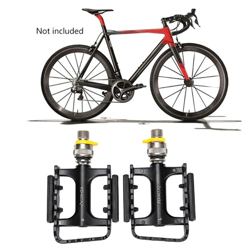 

Quick Release Bicycle Pedals Ultralight Aluminum Alloy MTB Mountain Bike Bearing Pedals Safety Reflective Pedal