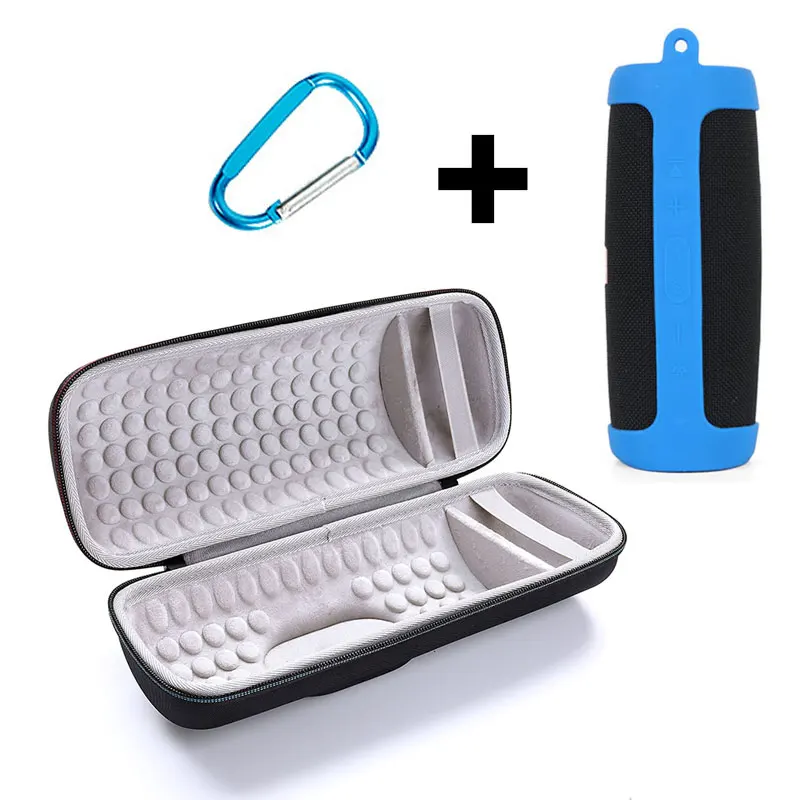 Case and Soft Blue Переносной защитный чехол EVA для путешествий для JBL charge4 charge 4 Беспроводные Bluetooth колонки и дополнительное пространство с аксессуарами - Цвет: Case and Soft Blue
