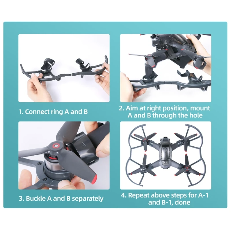 

Anti-Collision Ring Integrated Quick-Release Propeller Protection Cover for Drone Accessories for FPV